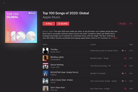 top songs apple music